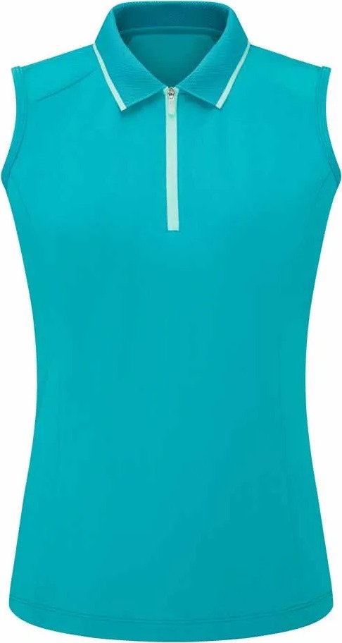 PING Eben Sleeveless polo de mujer, turquesa