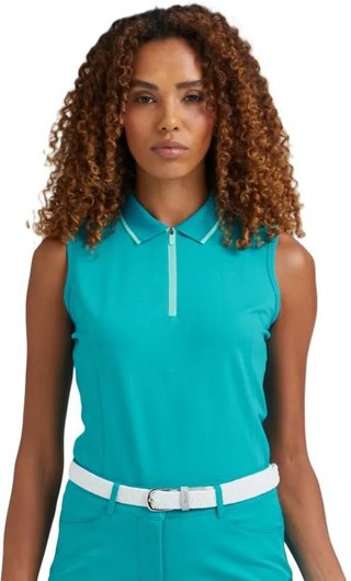 PING Eben Sleeveless polo de mujer, turquesa