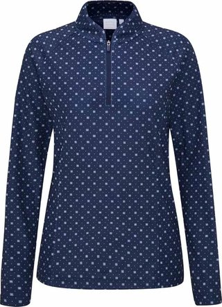 PING Arwen Printed Longsleeve polo de manga larga para mujer, micro monogram