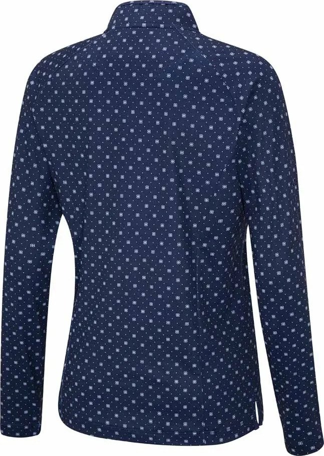 PING Arwen Printed Longsleeve polo de manga larga para mujer, micro monogram