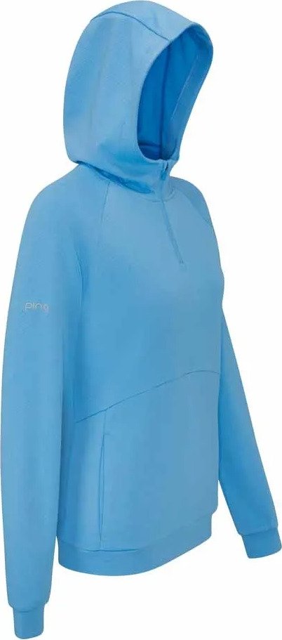 PING Rhona Textured sudadera con capucha de mujer, infinity blue