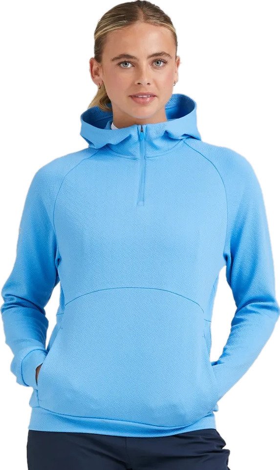 PING Rhona Textured sudadera con capucha de mujer, infinity blue