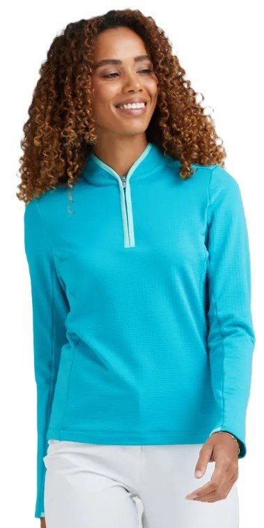PING Abigale Fleece sudadera de mujer, turquesa