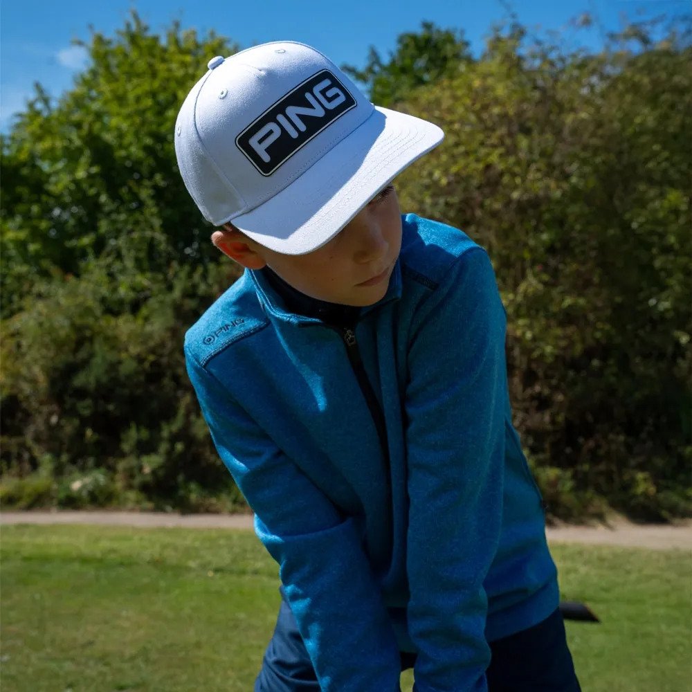 PING Ramsey Junior sudadera, Snorkel Blue Marl