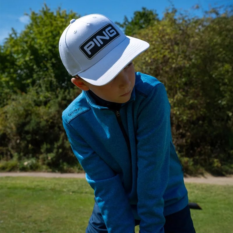 PING Ramsey Junior sudadera, Snorkel Blue Marl