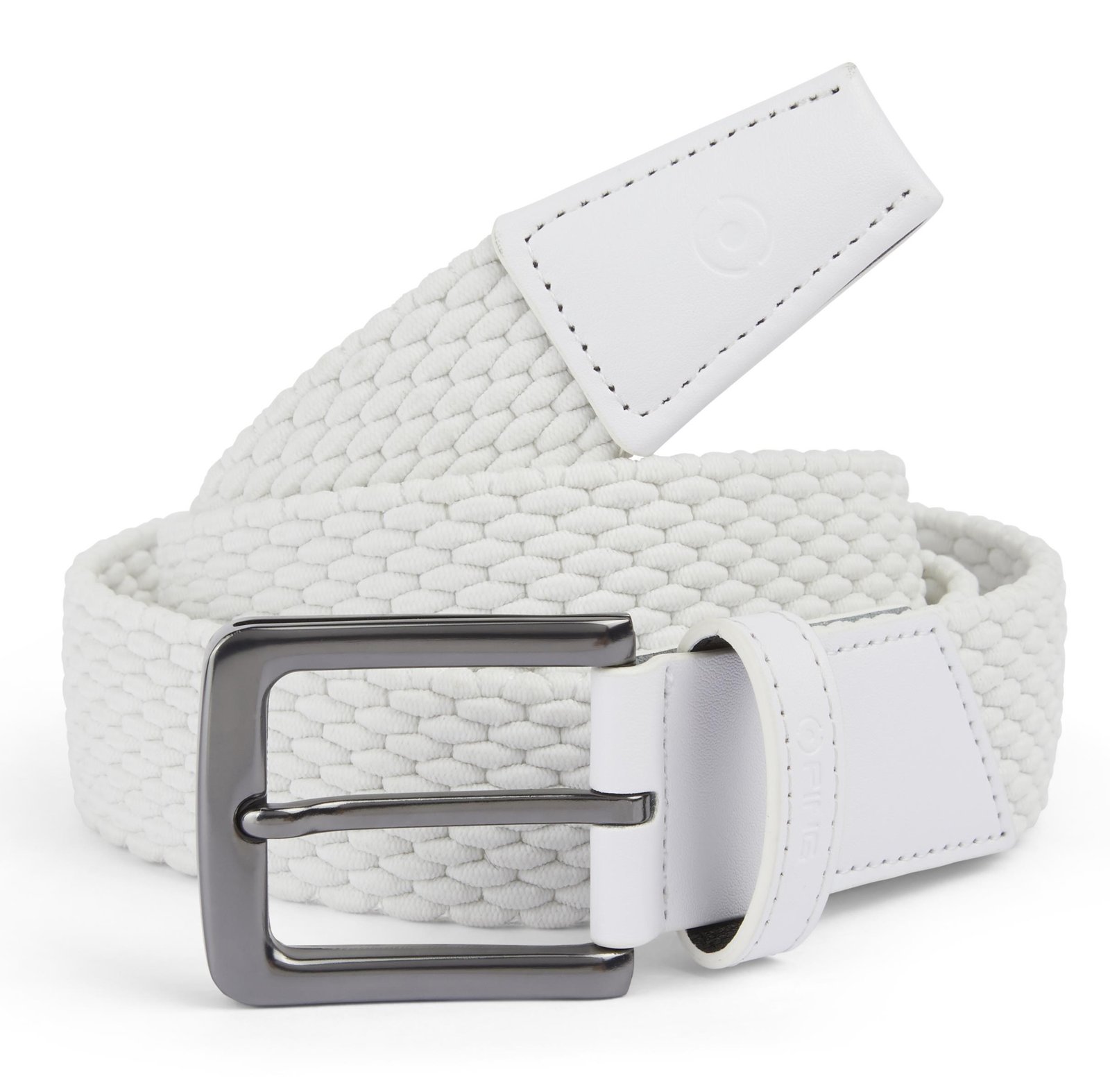 PING Stretch Webbing cinturón de hombre, blanco