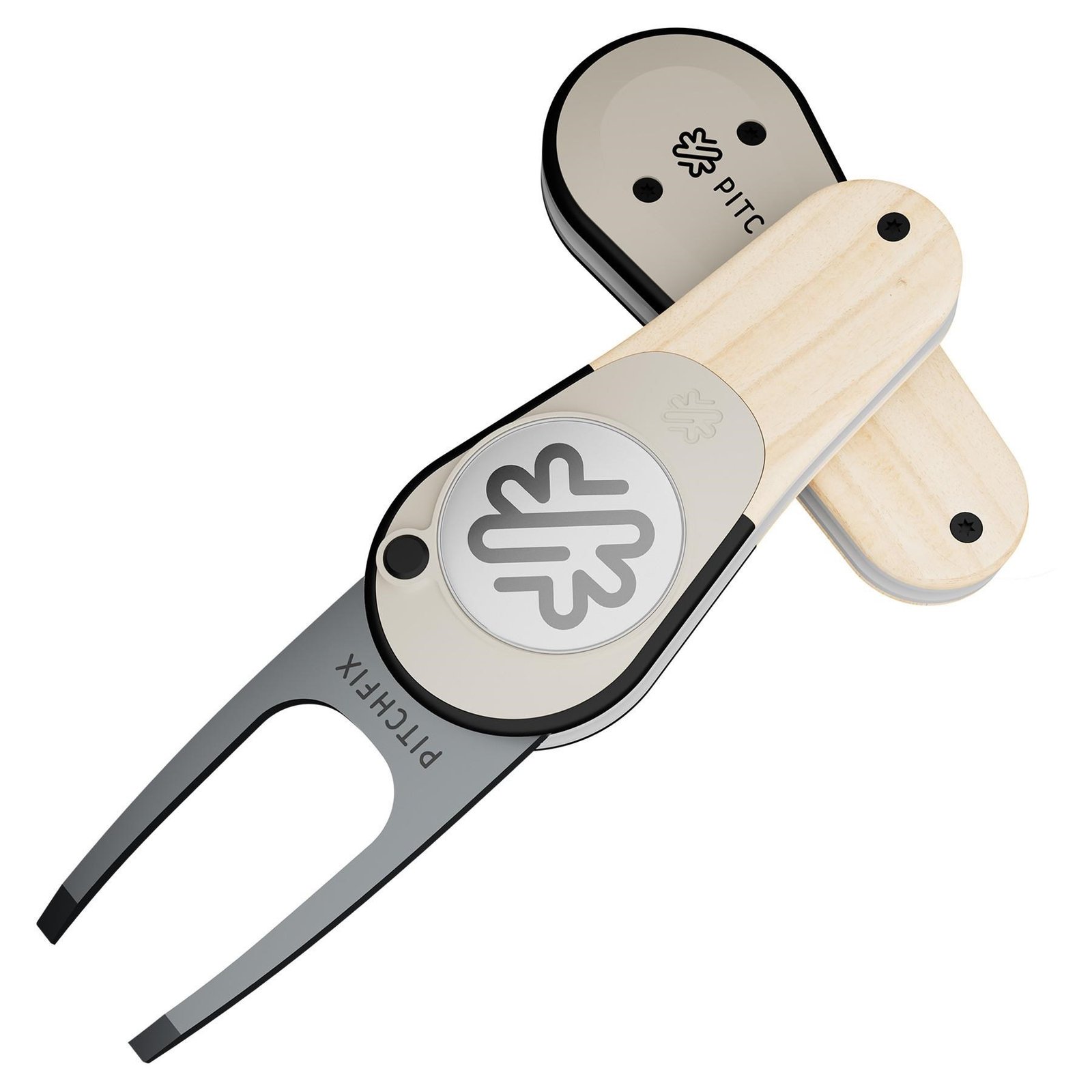 Pitchfix Woodie marcador de divots, light ash