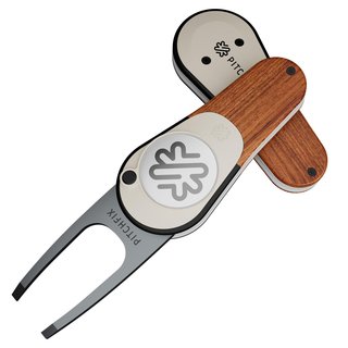 Pitchfix Woodie marcador de divots, maple