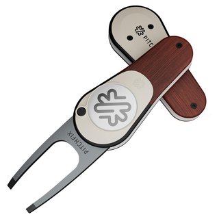 Pitchfix Woodie marcador de divots, cherry