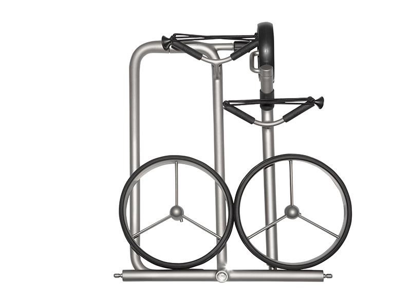 JuStar Silver carrito manual de 3 ruedas, titanio plateado