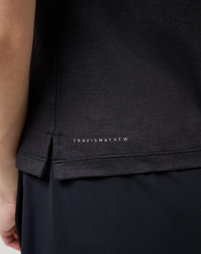Travis Mathew Skyloft Light polo de mujer, heather black