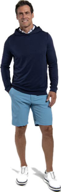 KJUS Kallen Hooded Midlayer sudadera con capucha para hombre, atlanta blue