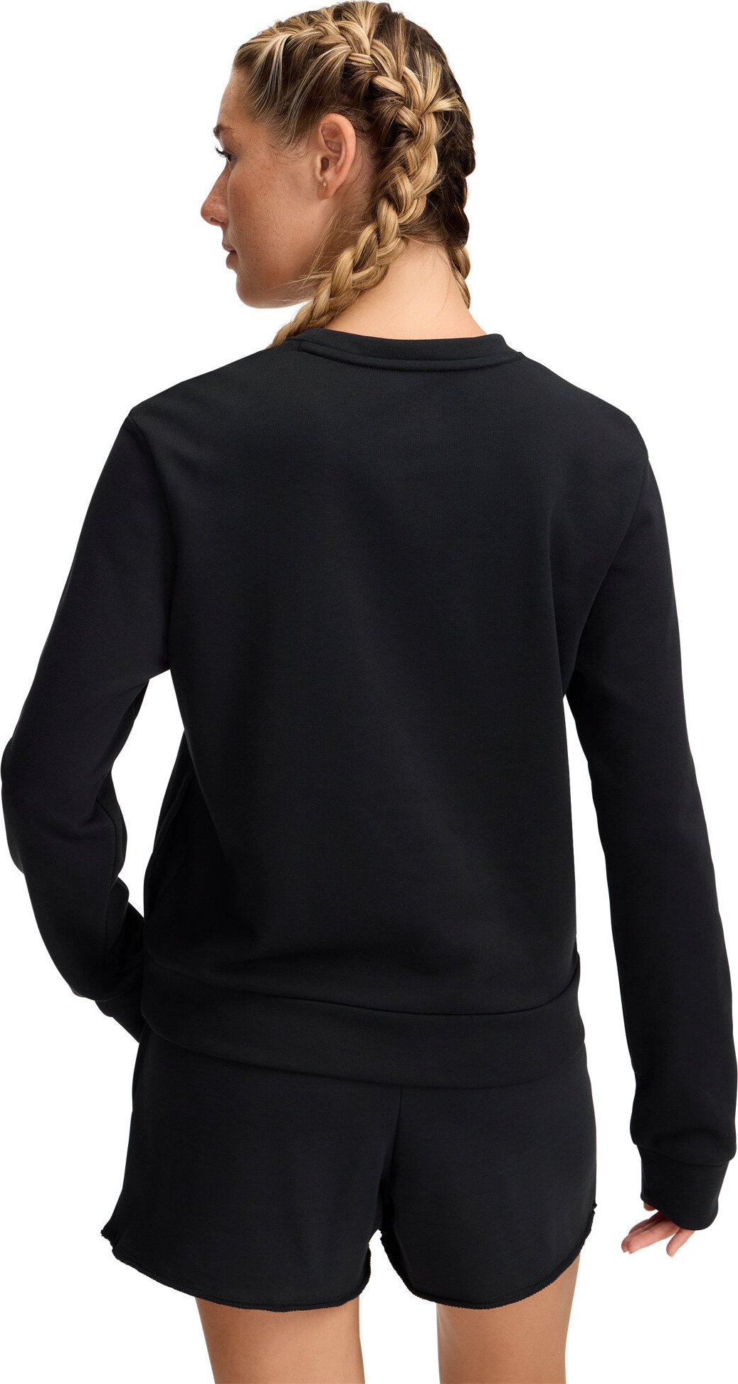 Under Armour Rival Terry Crew sudadera de mujer, negra