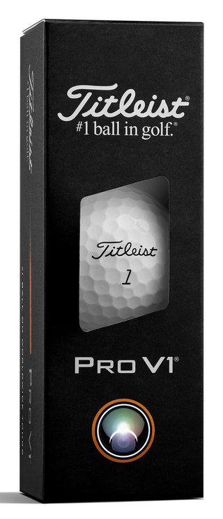 Titleist Pro V1 pelotas de golf, texto negro, numeración estándar 1-4, Texto: X - 3 bolas