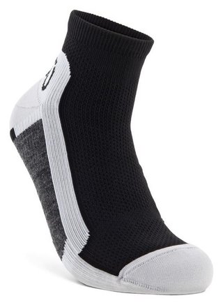 Ecco Tech Sporty Ankle-Cut calcetines, Negro/Blanco