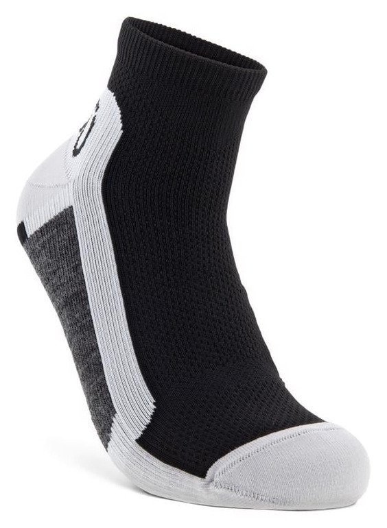 Ecco Tech Sporty Ankle-Cut calcetines, Negro/Blanco