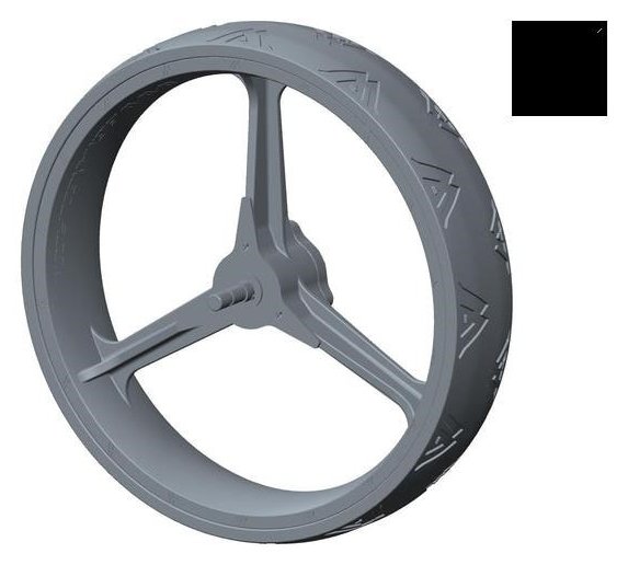 Big Max rueda trasera de repuesto (1PC) accesorio para carrito, negro