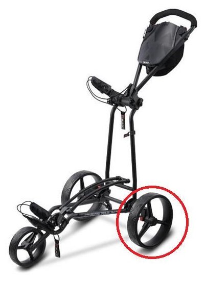 Big Max rueda trasera de repuesto (1PC) accesorio para carrito, negro
