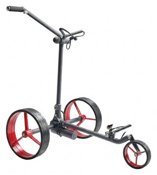 Davies Caddy SMART DHC carrito eléctrico, negro/ruedas rojas