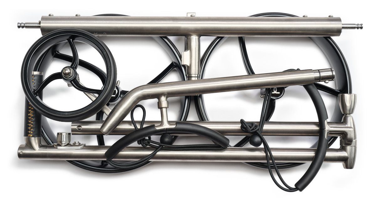 Davies Caddy Titan carrito eléctrico, gris/ruedas negras