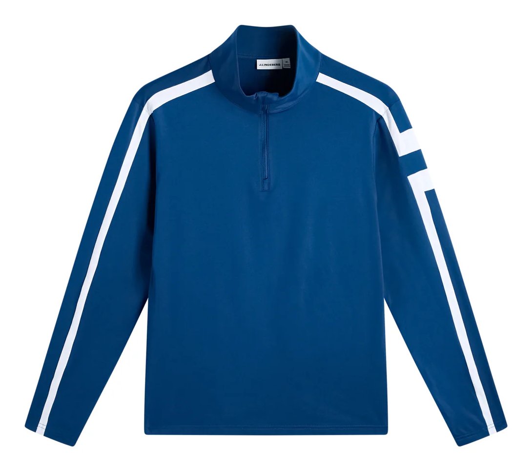 J.Lindeberg Keaton Quarter Zip Mid Layer polo de hombre, Estate Blue