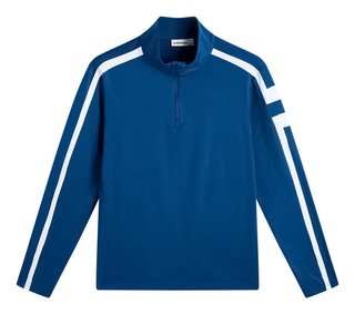 J.Lindeberg Keaton Quarter Zip Mid Layer polo de hombre, Estate Blue
