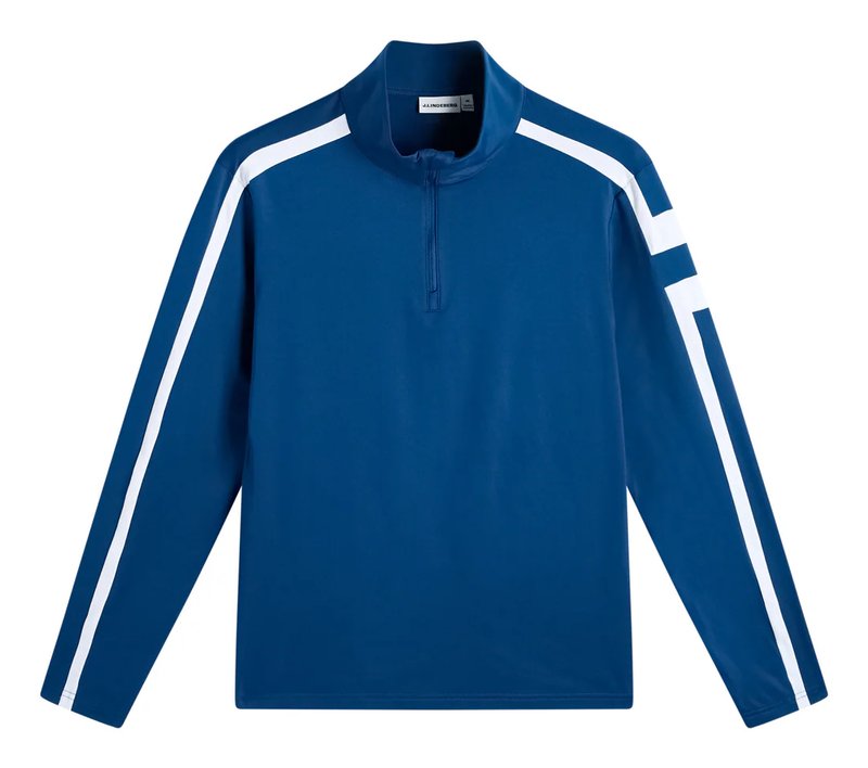 J.Lindeberg Keaton Quarter Zip Mid Layer polo de hombre, Estate Blue