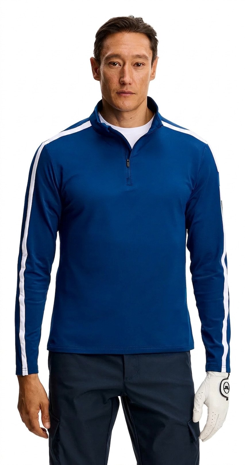 J.Lindeberg Keaton Quarter Zip Mid Layer polo de hombre, Estate Blue