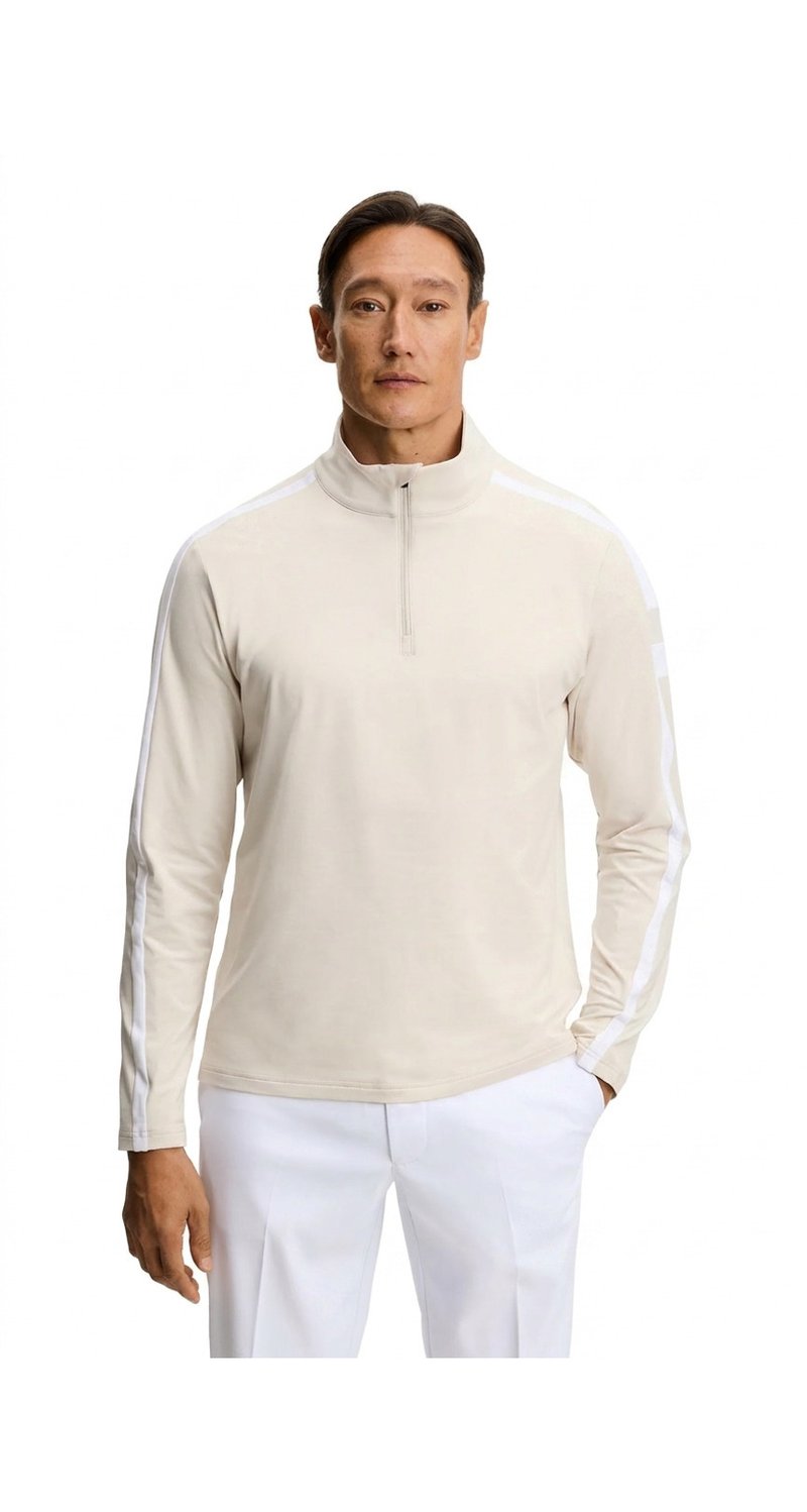 J.Lindeberg Keaton Quarter Zip Mid Layer chaqueta de hombre, Moonbeam