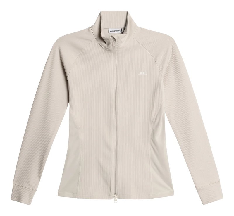 J.Lindeberg Mel Rib Mid Layer chaqueta de mujer, Moonbeam
