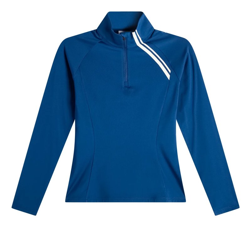 J.Lindeberg Nadu Quarter Zip mujer capa intermedia, Estate Blue