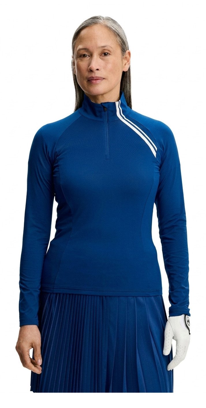 J.Lindeberg Nadu Quarter Zip mujer capa intermedia, Estate Blue