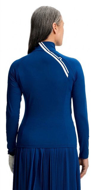 J.Lindeberg Nadu Quarter Zip mujer capa intermedia, Estate Blue