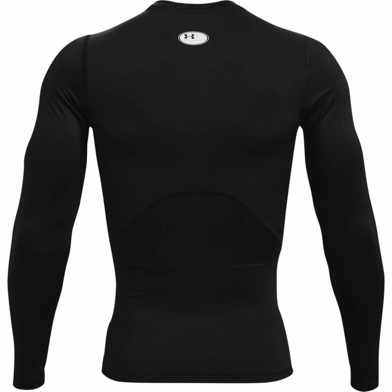 Under Armour HeatGear camiseta de compresión de manga larga para hombre, negro/blanco