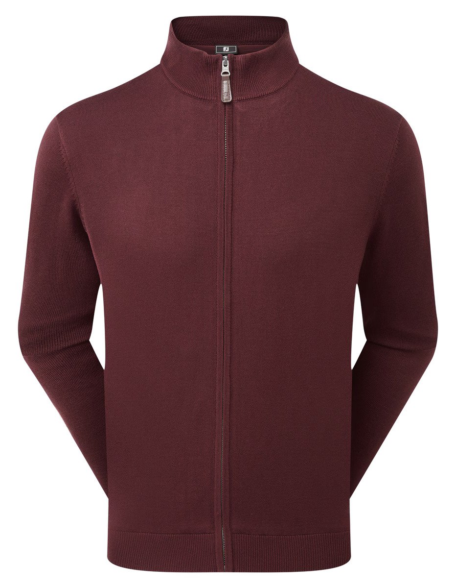 FootJoy drirelease Full-Zip Lined suéter de hombre, burdeos