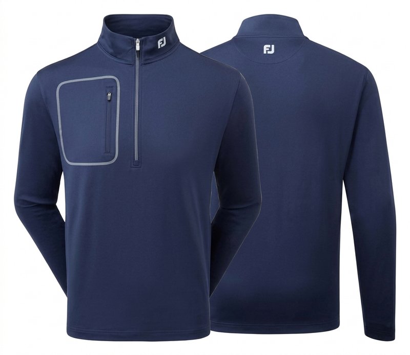 FootJoy TS Texture chaqueta de media capa para hombre, azul marino