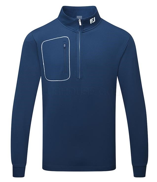 FootJoy TS Texture chaqueta de media capa para hombre, azul marino