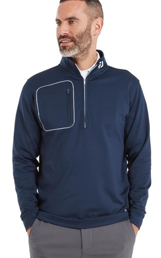 FootJoy TS Texture chaqueta de media capa para hombre, azul marino