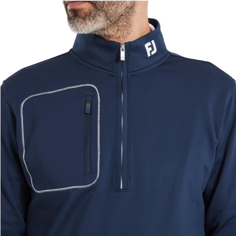 FootJoy TS Texture chaqueta de media capa para hombre, azul marino