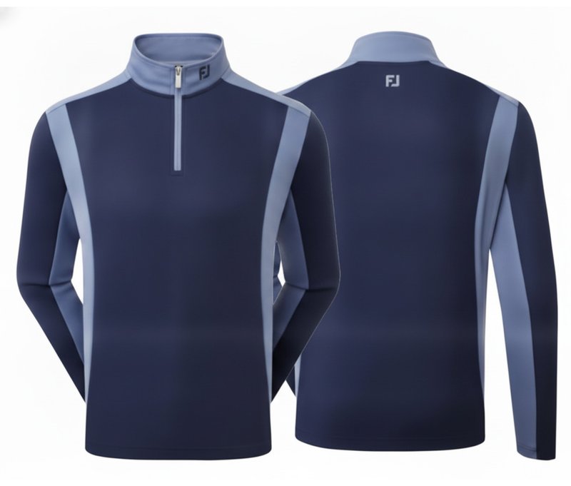 FootJoy ThermoSeries Blocked sudadera de capa intermedia para hombre, navy/midnight