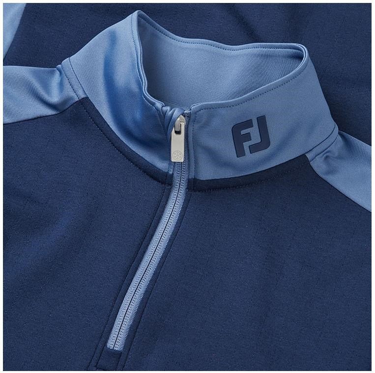 FootJoy ThermoSeries Blocked sudadera de capa intermedia para hombre, navy/midnight