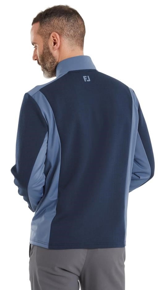 FootJoy ThermoSeries Blocked sudadera de capa intermedia para hombre, navy/midnight