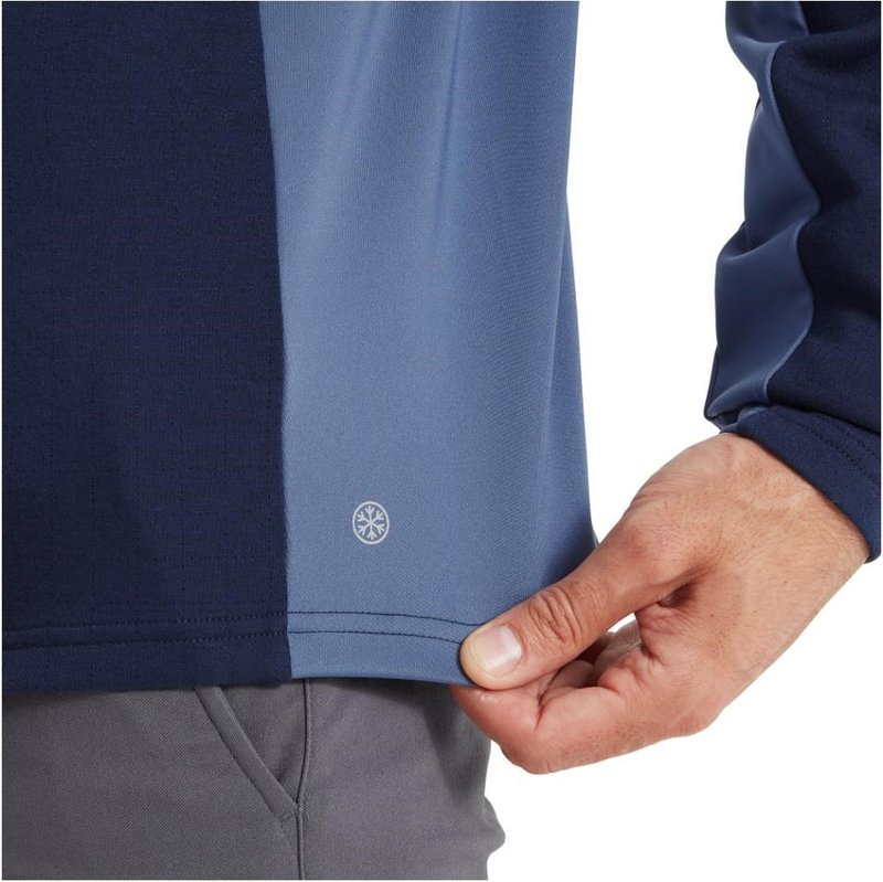 FootJoy ThermoSeries Blocked sudadera de capa intermedia para hombre, navy/midnight