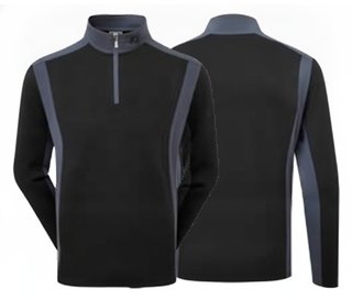 FootJoy ThermoSeries Blocked Midlayer sudadera de hombre, negro/carbón