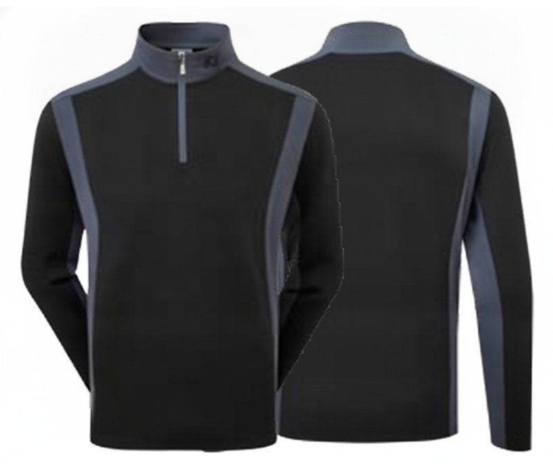 FootJoy ThermoSeries Blocked Midlayer sudadera de hombre, negro/carbón