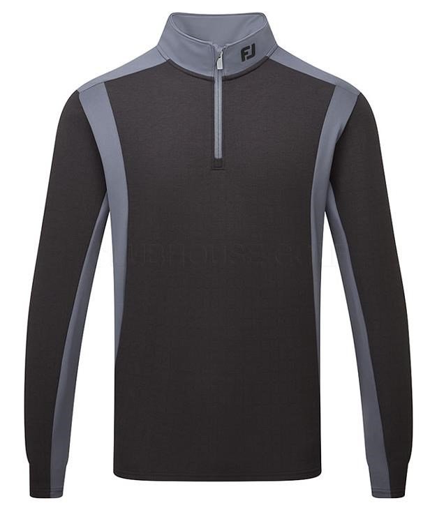 FootJoy ThermoSeries Blocked Midlayer sudadera de hombre, negro/carbón