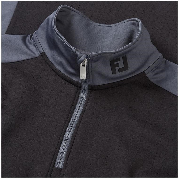 FootJoy ThermoSeries Blocked Midlayer sudadera de hombre, negro/carbón