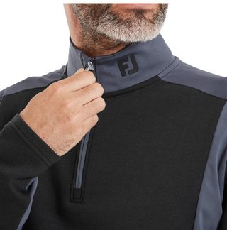 FootJoy ThermoSeries Blocked Midlayer sudadera de hombre, negro/carbón
