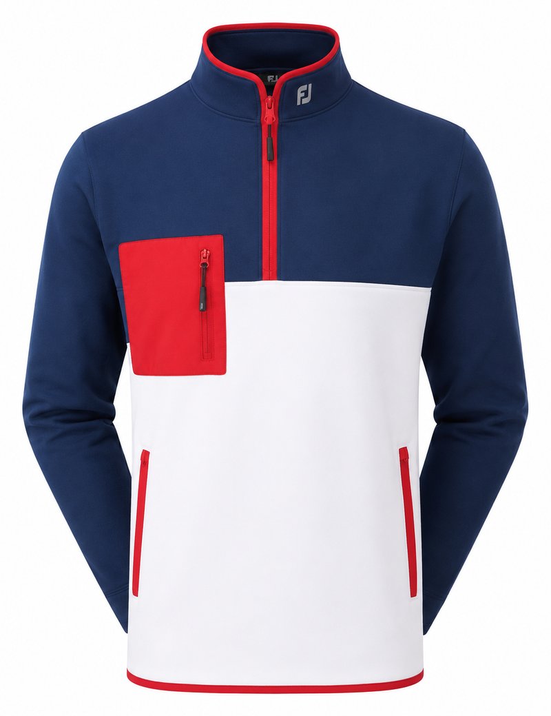 FootJoy Polar Fleece Chill-Out sudadera de hombre, navy/white/red