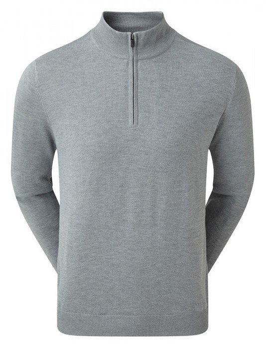 FootJoy drirelease Half-Zip Lined suéter de hombre, port heather grey